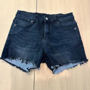 Born Primitive Black Jean Shorts Mid-Thigh Distressed (M)